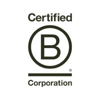 Certified B Corporation logo on a white background