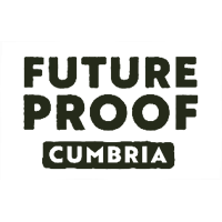 Logo with 'Future Proof Cumbria' text on a white background