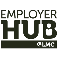 Logo of Employer Hub with 'LMC' on a white background
